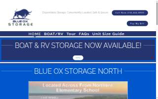 Blue Ox Storage website