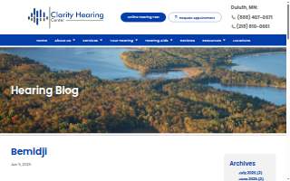 Clarity Hearing Center Bemidji website