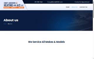 Corey Anderson Heating and A/C website