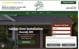 Gaslin Garage Door of Bemidji website