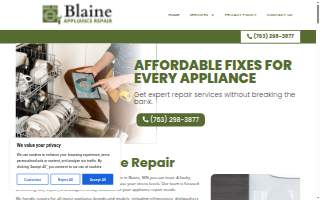 Appliance Repair Blaine specialist website