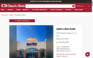 Chuck & Don's Pet Food & Supplies of Blaine website