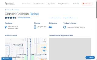 Classic Collision of Blaine website