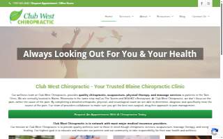 Club West Chiropractic Acupuncture website