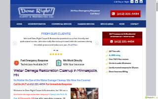 Done Right Carpet & Restoration Inc. website