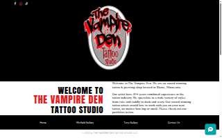 Vampire Den Tattoo Studio of Blaine website