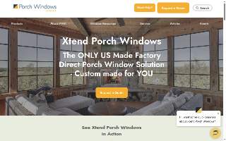Porch Windows Direct website