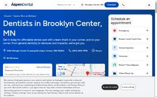 Aspen Dental - Brooklyn Center website