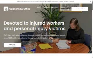Cuellar Law Office website