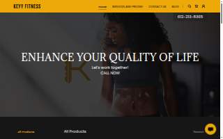 Keyy Fitness website