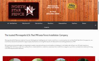 North Star Fence, Inc. of Brooklyn Center website
