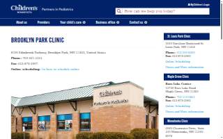 Children’s Minnesota Partners in Pediatrics Primary Care Clinic – Brooklyn Park website