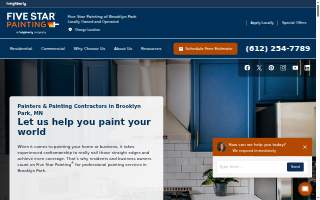 Five Star Painting of Brooklyn Park website