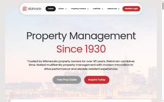Kleinman Property Management of Brooklyn Park website