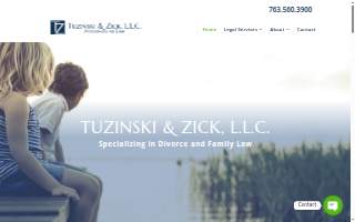 Tuzinski & Zick Law of Brooklyn Park website