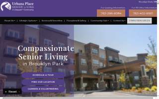 Urbana Place Senior Living website
