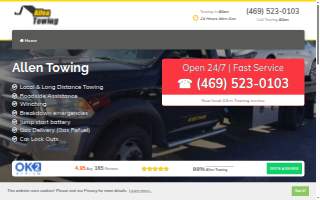 Allen's Towing Services website