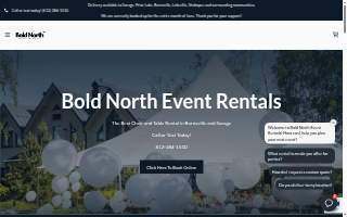 Bold North Event Rentals website