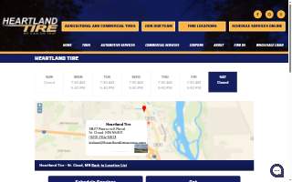 Heartland Tire and Auto website