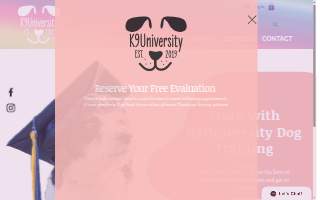 K9University Dog Training website