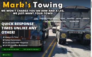 Mark's Towing of Burnsville website