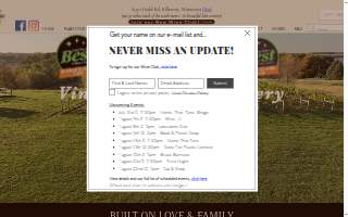 Vintage Escapes Winery & Vineyard of Lakeville website