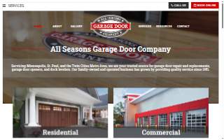 All Seasons Garage Door of Champlin website