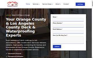 CBS Construction Services website
