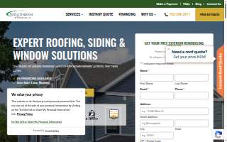 Perfect Exteriors of Minnesota, LLC. website