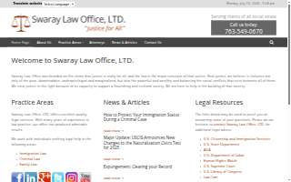 Swaray Law Office of Champlin website