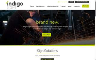 Indigo Signs website
