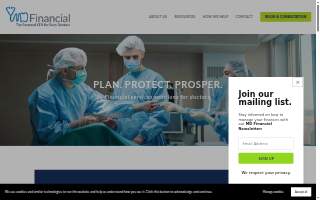 MD Financial Advisors website