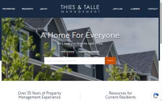 Thies & Talle Management website