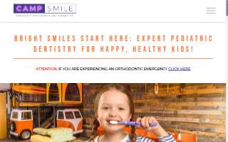 Camp Smile Pediatric Dentistry & Orthodontics website