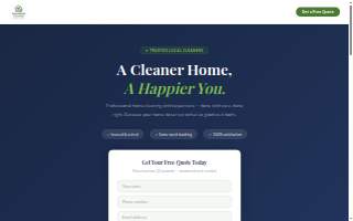 Warm Home Cleaning website