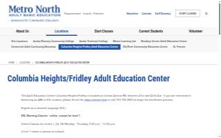 Columbia Heights/Fridley Adult website
