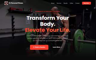 TC Personal Fitness of Columbia Heights website