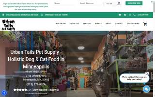 Urban Tails Pet Supply of Columbia Heights website