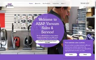 ASAP Vacuum Sales & Service website