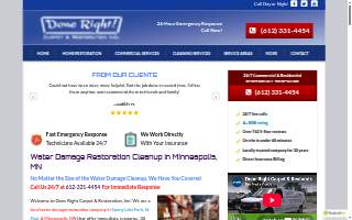 Done Right Carpet & Restoration Inc. website