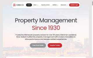 Kleinman Property Management of Coon Rapids website