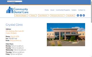 Community Dental Care - Crystal website
