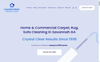 Crystal Clear Carpet Cleaning website