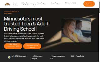 Sunrise Driving School of Crystal website