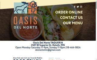 Oasis Del Norte website