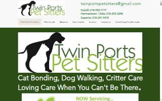 Twin Ports Pet Sitters website