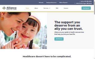 Alliance Health Care website