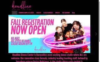 Headline Dance Center website