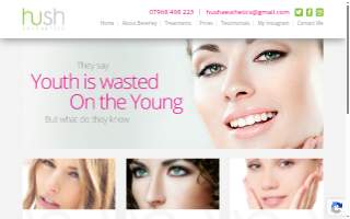 Hush Aesthetics website