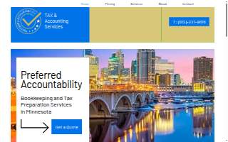 Preferred Accountability Tax Services website